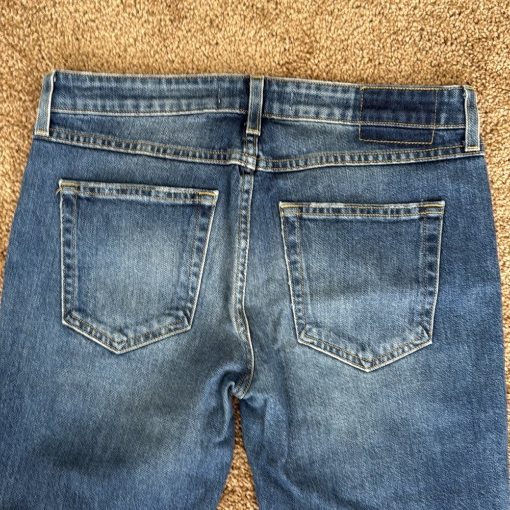 AMO Twist Zip Sapphire Wash Skinny Ankle Jeans - Picture 6 of 11